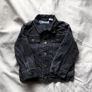 Kids Black Denim Jacket